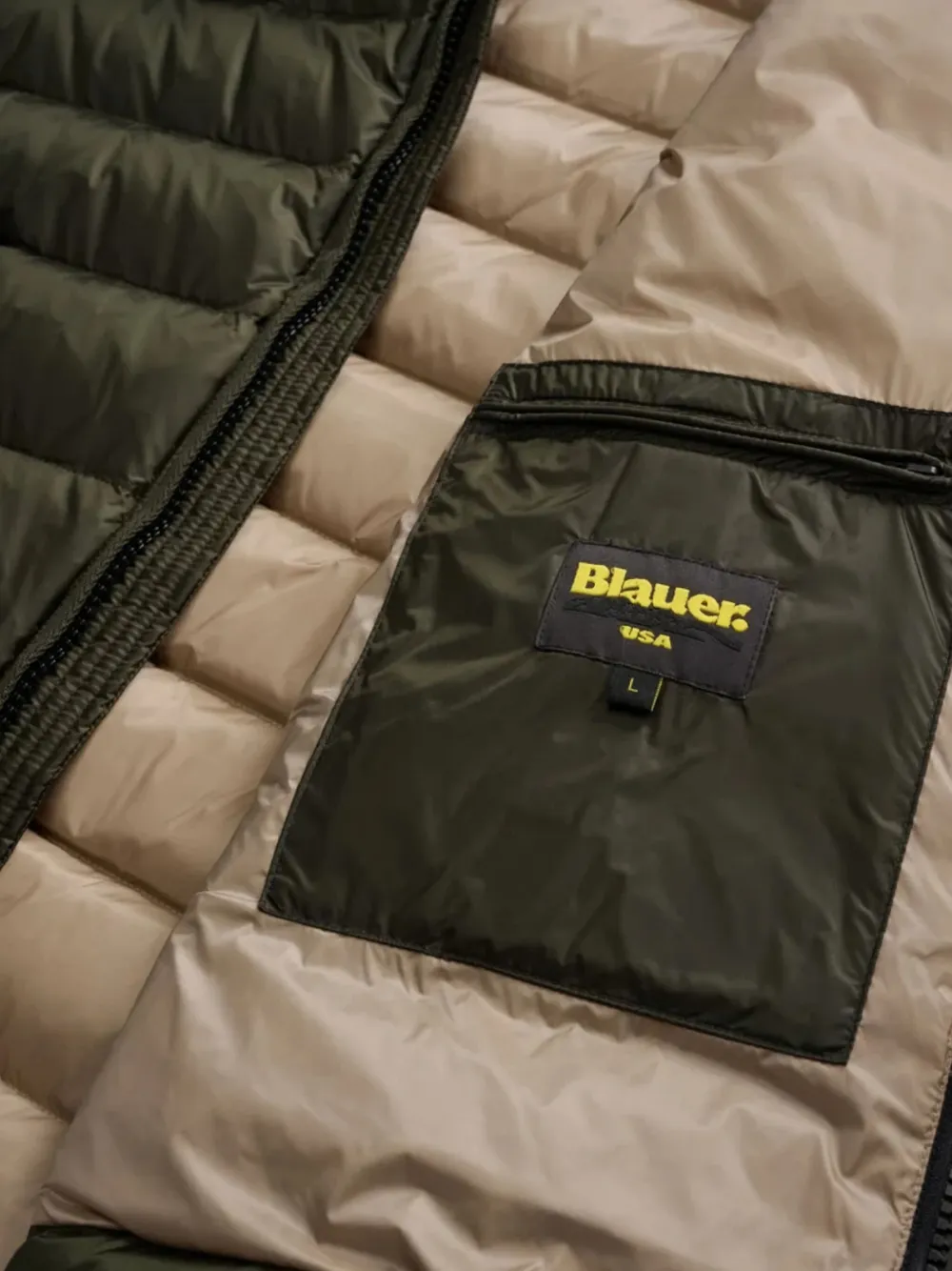 Blauer Quilted Hooded Jacket In Green