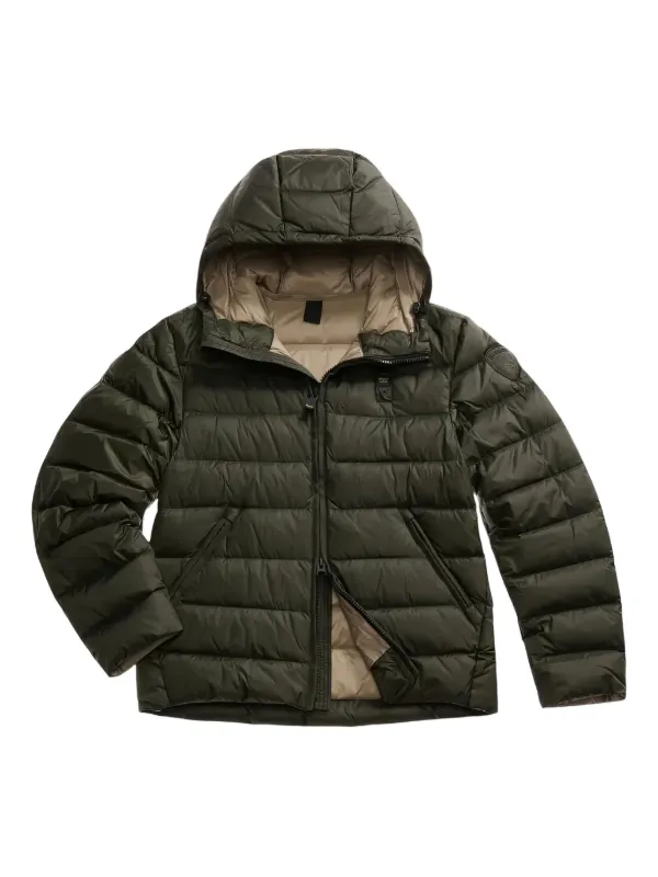 Blauer キルティング フーデッドジャケット | グリーン | FARFETCH JP