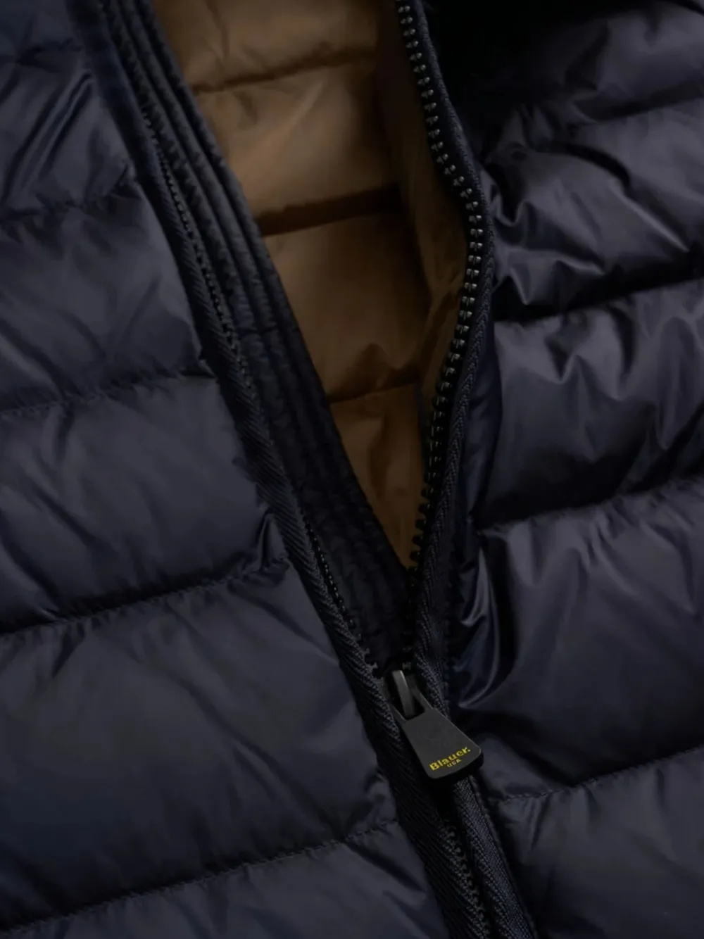 Blauer Padded Zip-up Jacket With Regular Fit And Classic Length In Blue