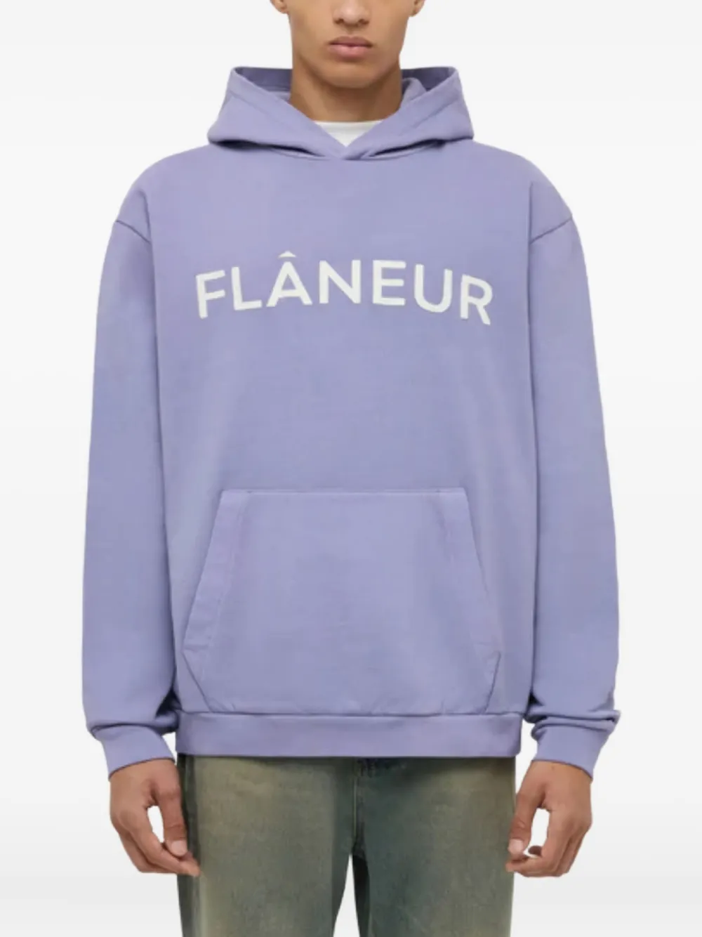 Flâneur Logo-print Hoodie In Purple