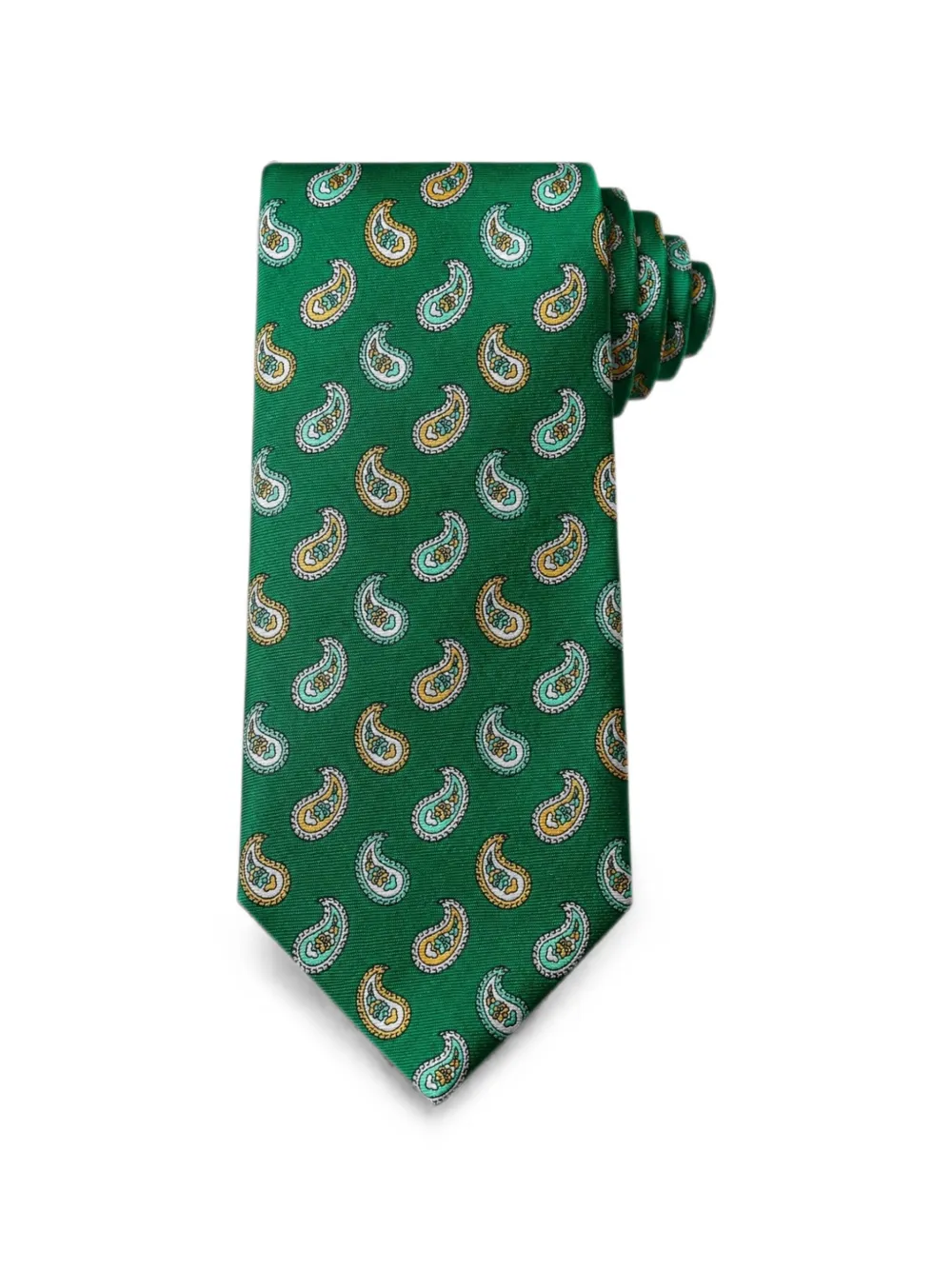 Bona Furtuna paisley-print silk-twill tie - Grün