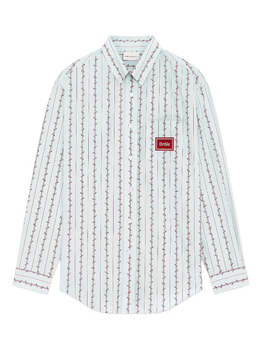 Drôle De Monsieur Fleurs Tressées shirt | Blue | Image 1