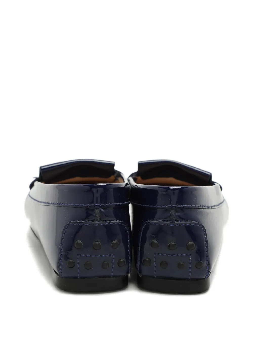 Tod's Vintage Lakleren loafers met franje - Blauw