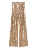 Forte Forte crushed-velvet flared trousers - Neutrals