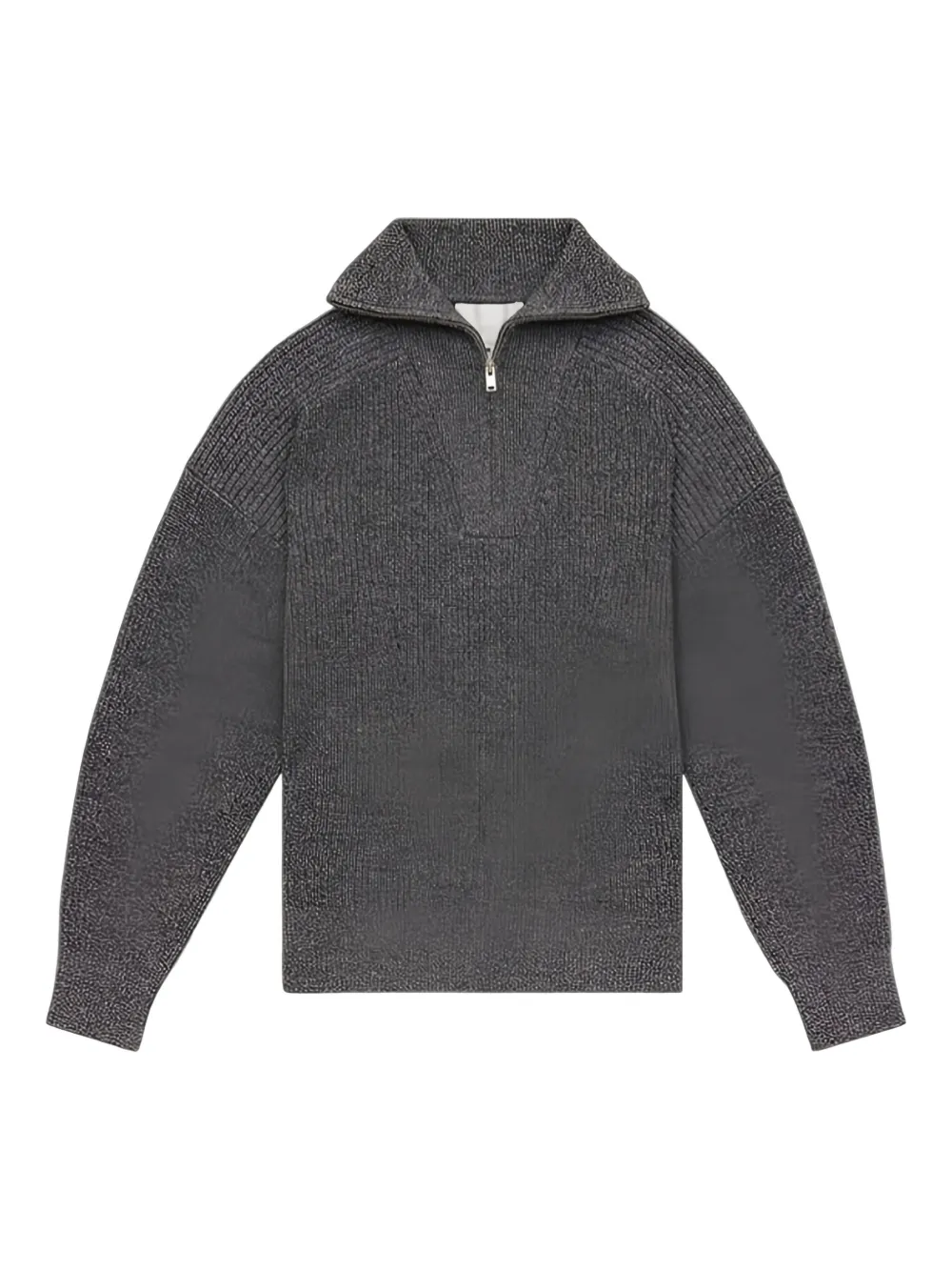 MARANT Geribbelde trui met ritshals Grijs