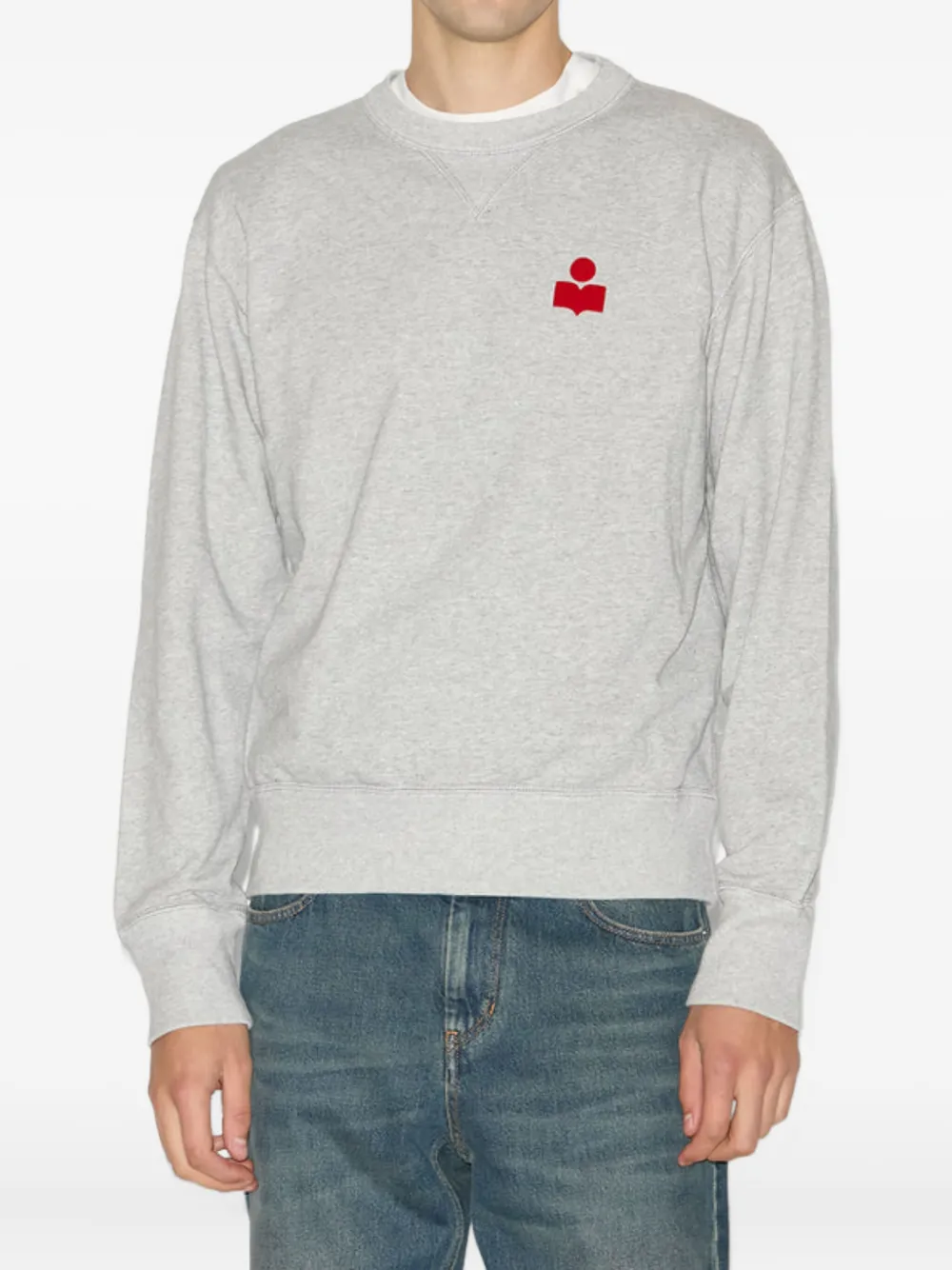 ISABEL MARANT Sweater met geborduurd logo Grijs