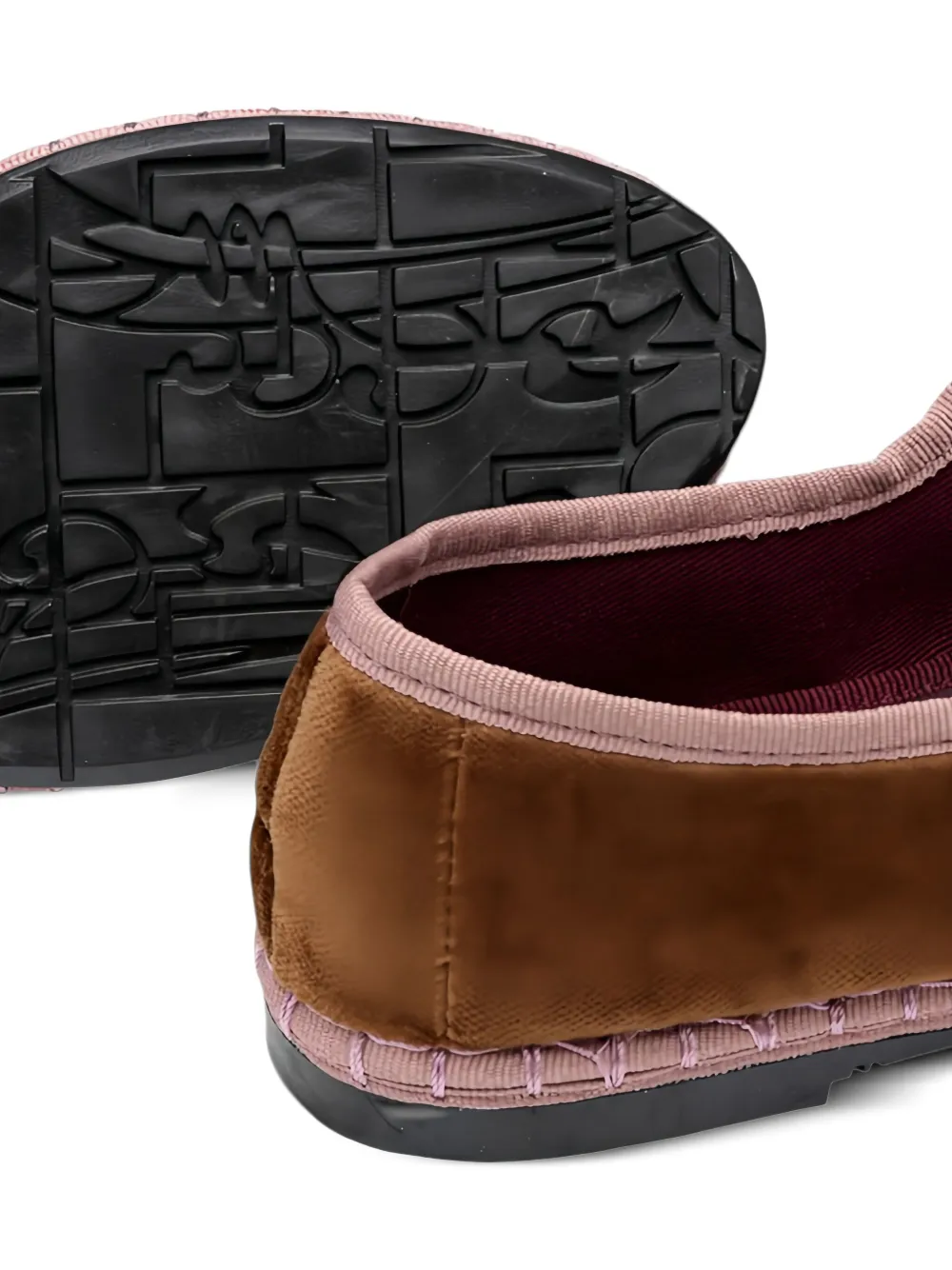 FLABELUS Balthasar velvet buckle mary janes Brown