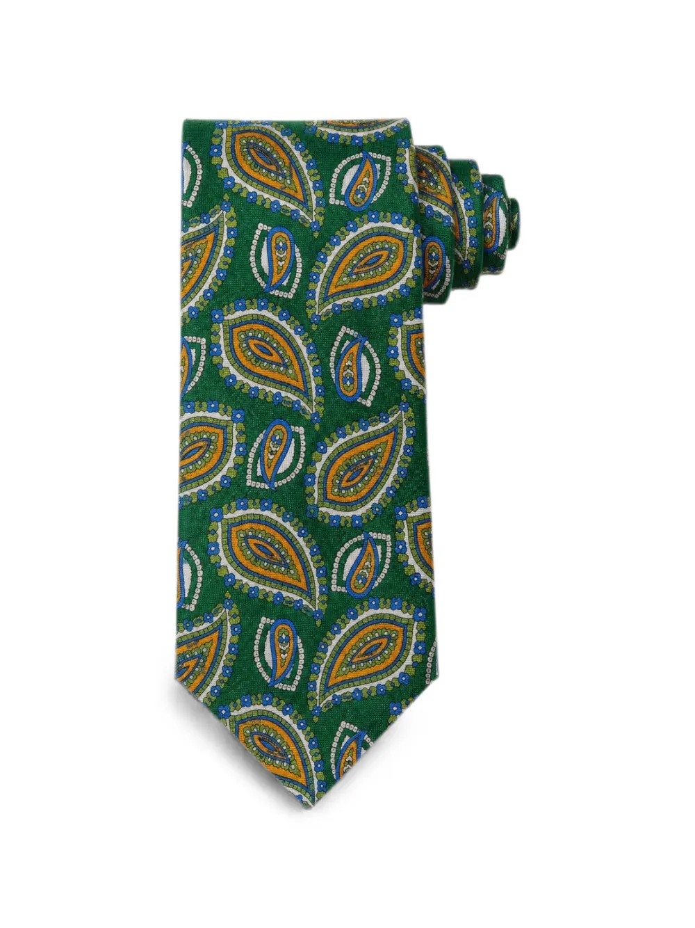 Bona Furtuna paisley-print silk tie - Grün