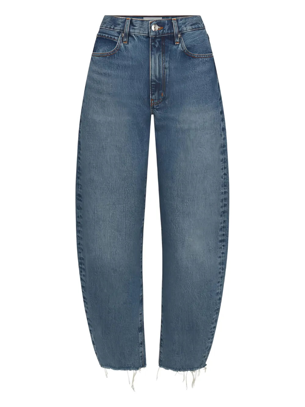 FRAME Bubble Crop frayed jeans | Blue | Image 1