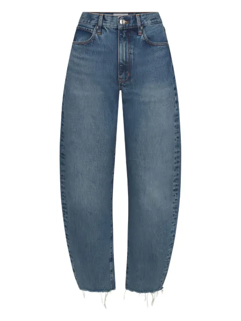 FRAME Bubble Crop frayed jeans