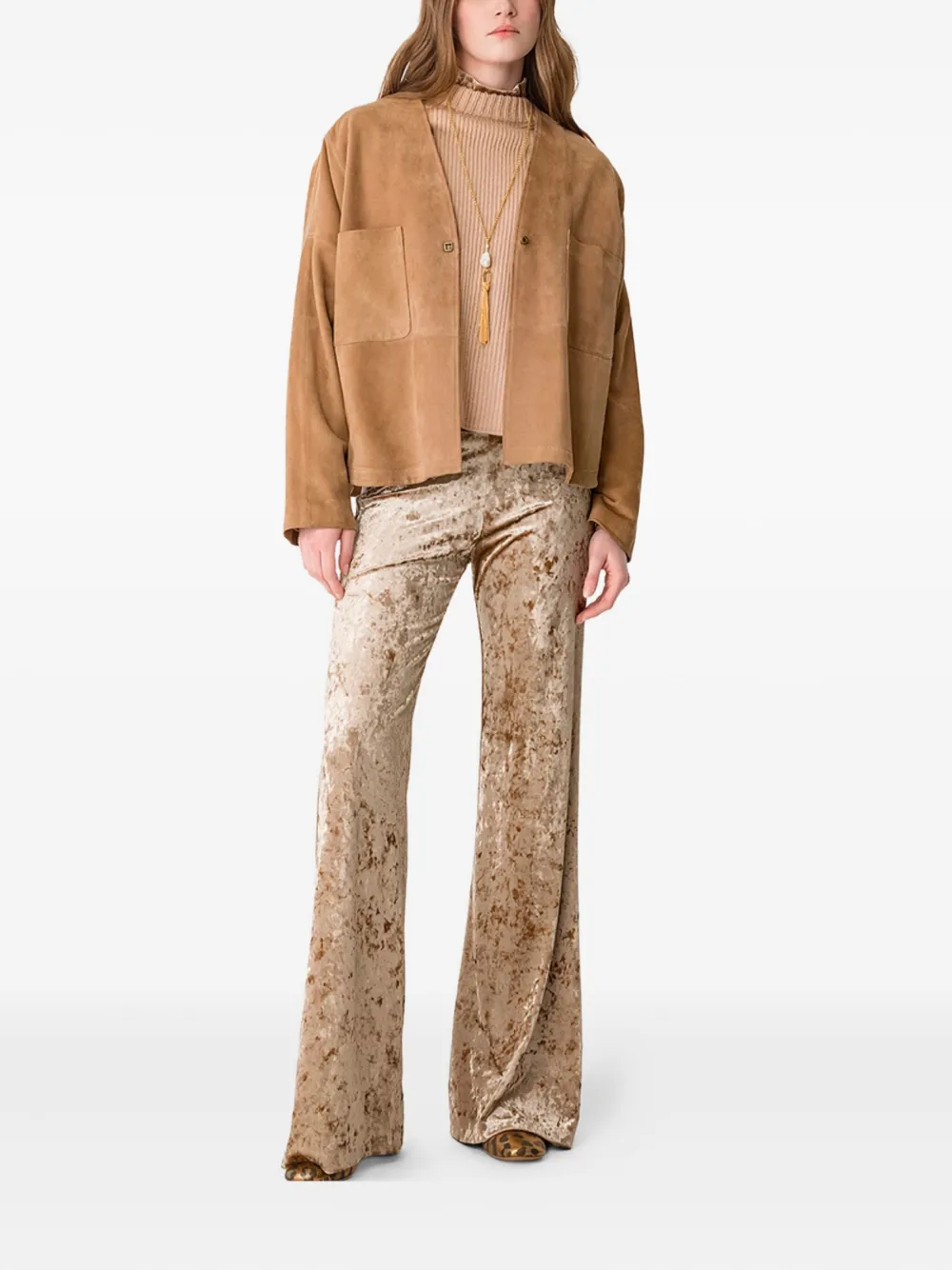 Forte suede patch-pockets jacket Bruin