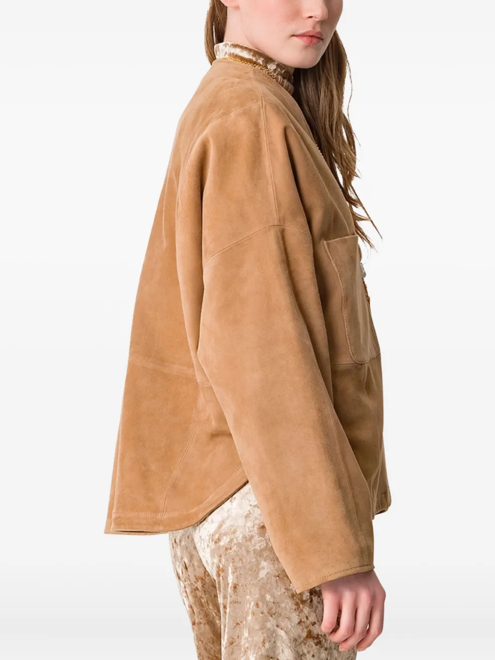 Forte suede patch-pockets jacket Bruin