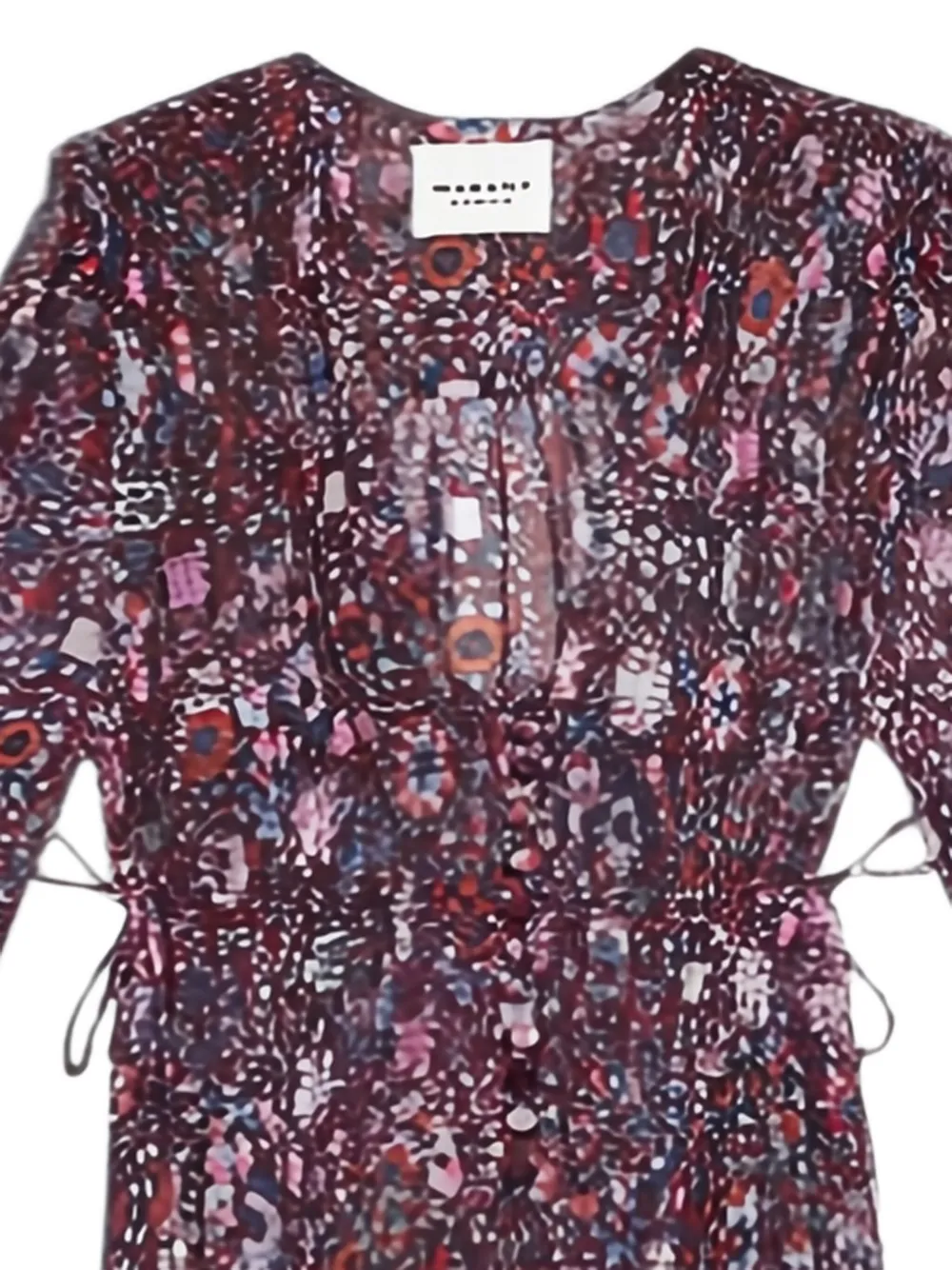 Isabel Marant Briane Printed Long-sleeve Maxi Dress In Multi