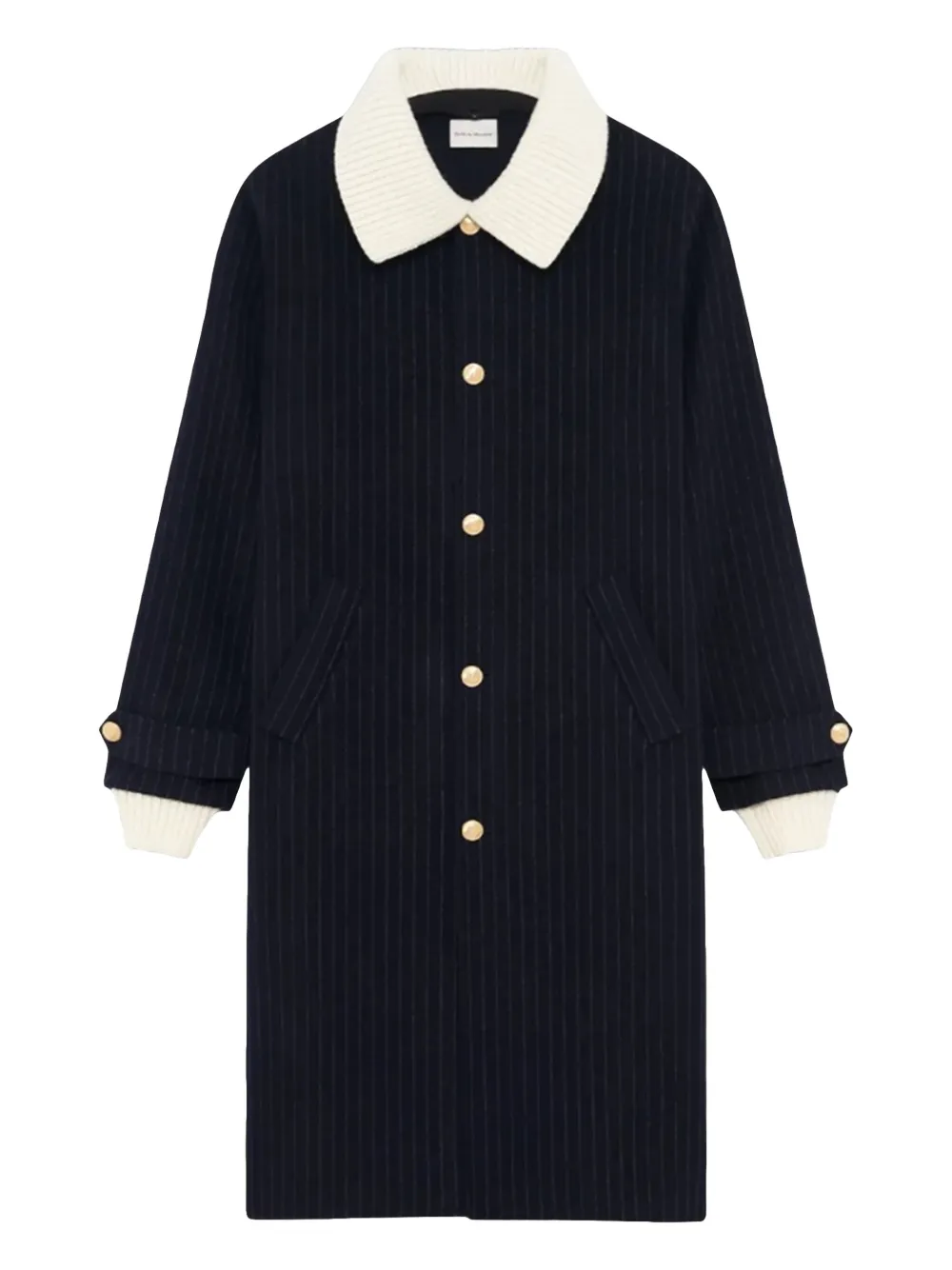 Drôle De Monsieur Le Manteau Pinstripes coat | Blue | Image 1