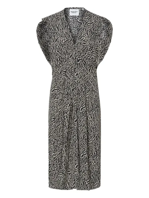 ISABEL MARANT pleated ruffle-sleeve dress