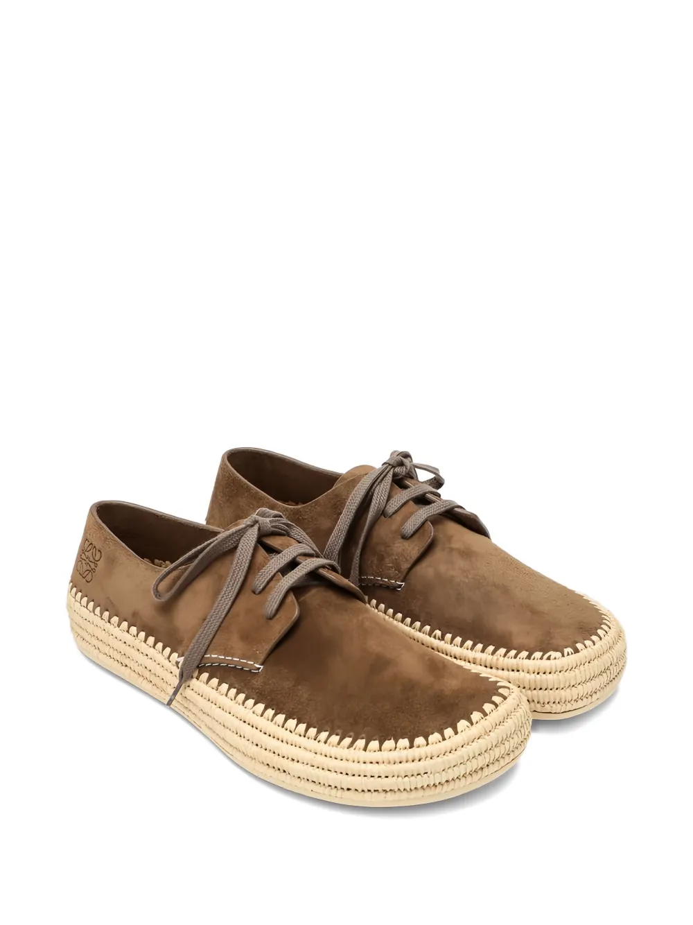 LOEWE Rio debossed-logo espadrilles Brown