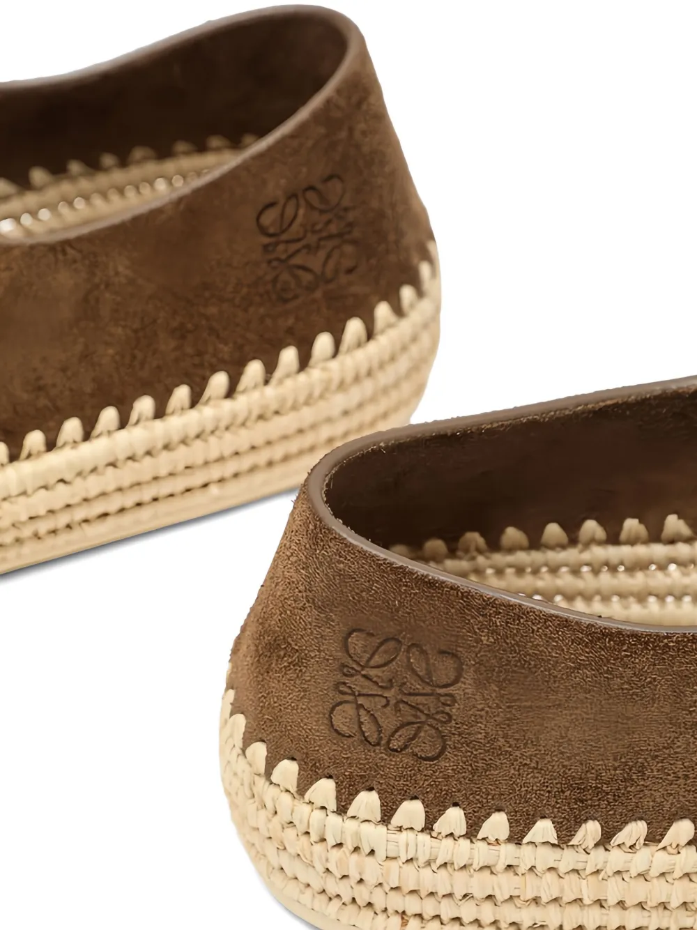 LOEWE Rio debossed-logo espadrilles Brown