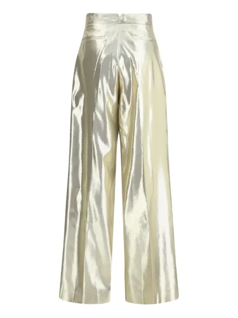 SA SU PHI pleated metallic trousers