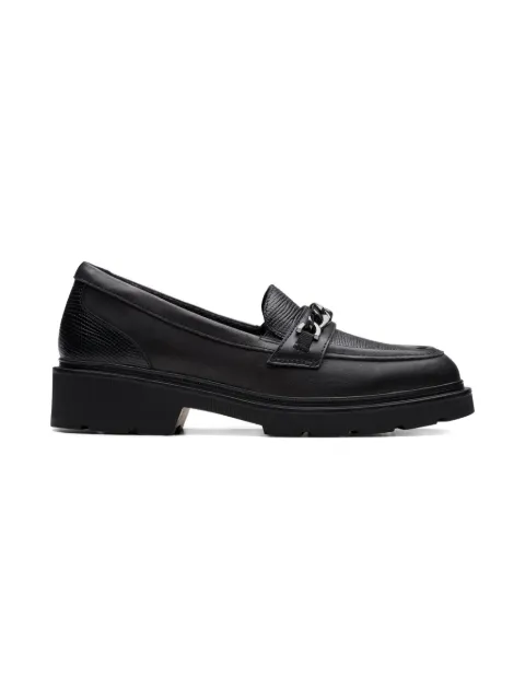 Clarks Kids chain-embellished loafers