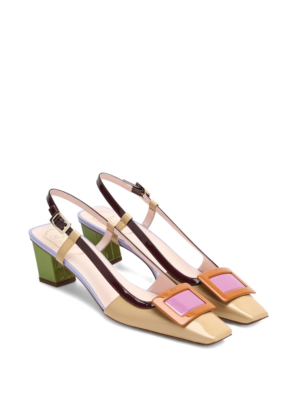 Roger Vivier 45mm Belle Vivier slingback block-heel pumps | Heeled Pumps | Image 2