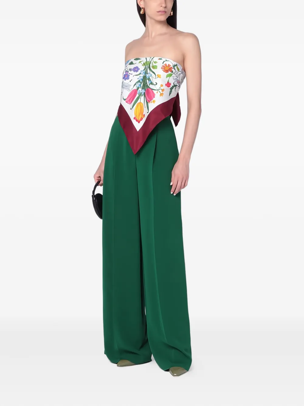 Max Mara Broek met geplooide voorkant - Groen