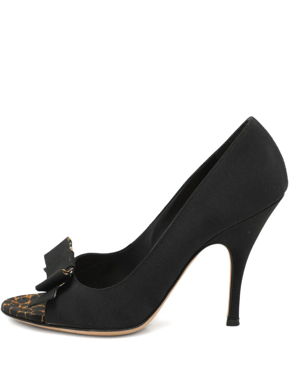 D&G Vintage Peeptoe-Pumps mit Schleifendetail 105mm - Schwarz