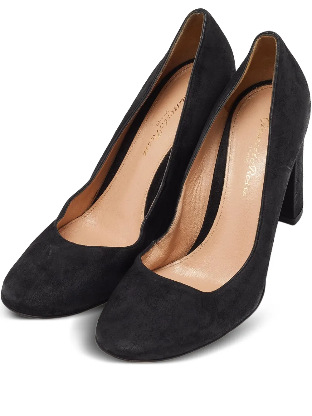Gianvito Rossi Pumps aus Nubukleder 85mm - Schwarz