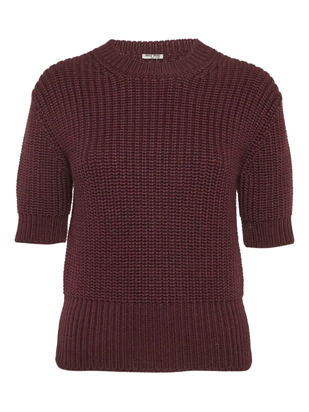 Pre-owned Miu Miu Ribbed T-shirt In Red