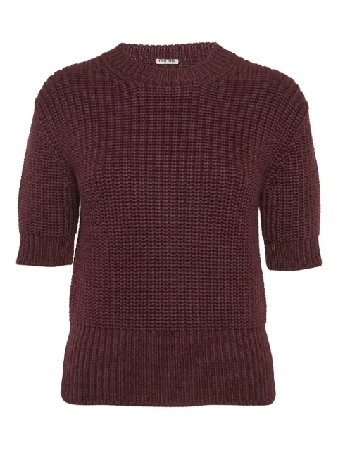 Miu Miu Pre-Owned ribbed T-shirt