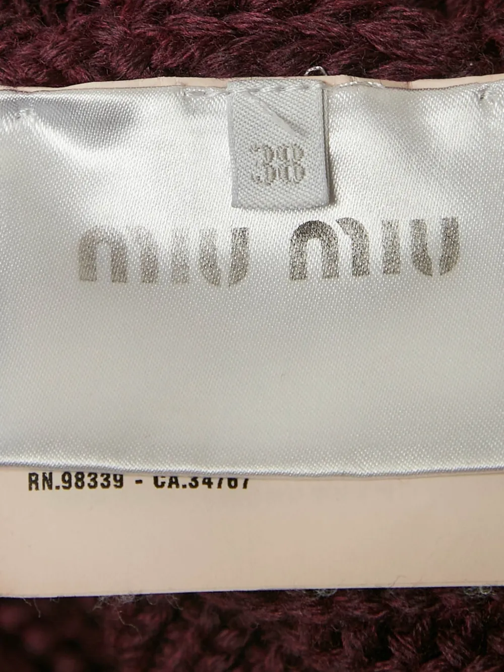 Pre-owned Miu Miu Ribbed T-shirt In Red