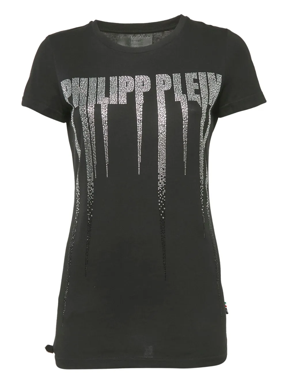 Pre-owned Philipp Plein 2024 Rhinestone Logo T-shirt In Black