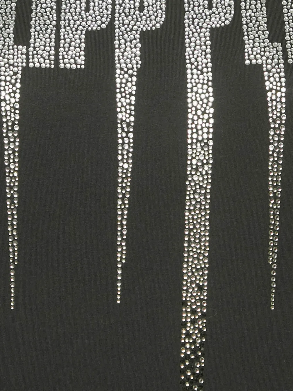 Pre-owned Philipp Plein 2024 Rhinestone Logo T-shirt In Black