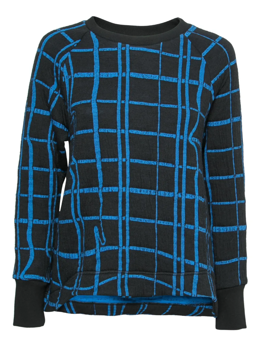 Kenzo Pre-Owned check-pattern crew-neck sweater | Black | Image 1
