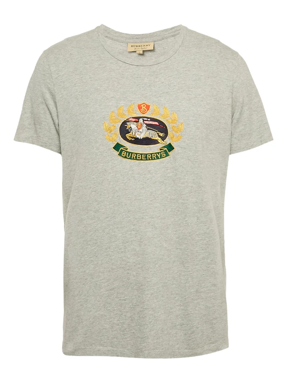 Burberry Pre-Owned logo-embroidered T-shirt | Grey | Image 1