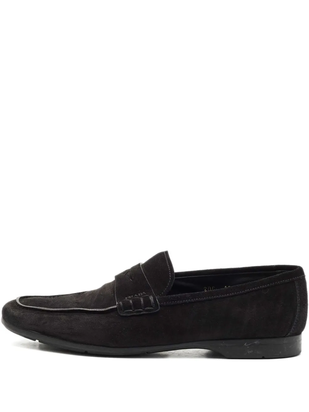 Prada Pre-Owned suede penny-strap loafers | Black | Image 1