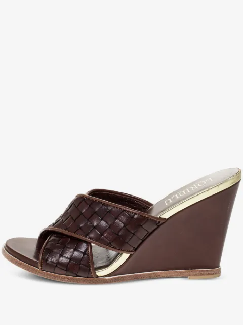 Loriblu 100mm interwoven wedge sandals