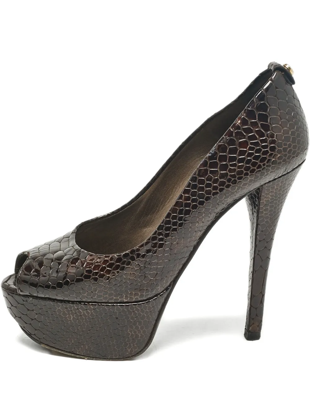 Stuart Weitzman 레더 하이 힐 펌프스 130mm | 브라운 | Image 1