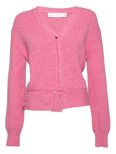 Victoria Beckham 2024 ribbed belted cardigan