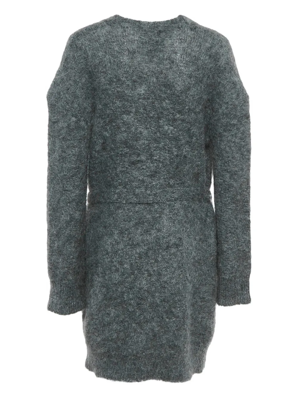 Pre-owned Zadig & Voltaire Belted Button-down Cardigan In Gray