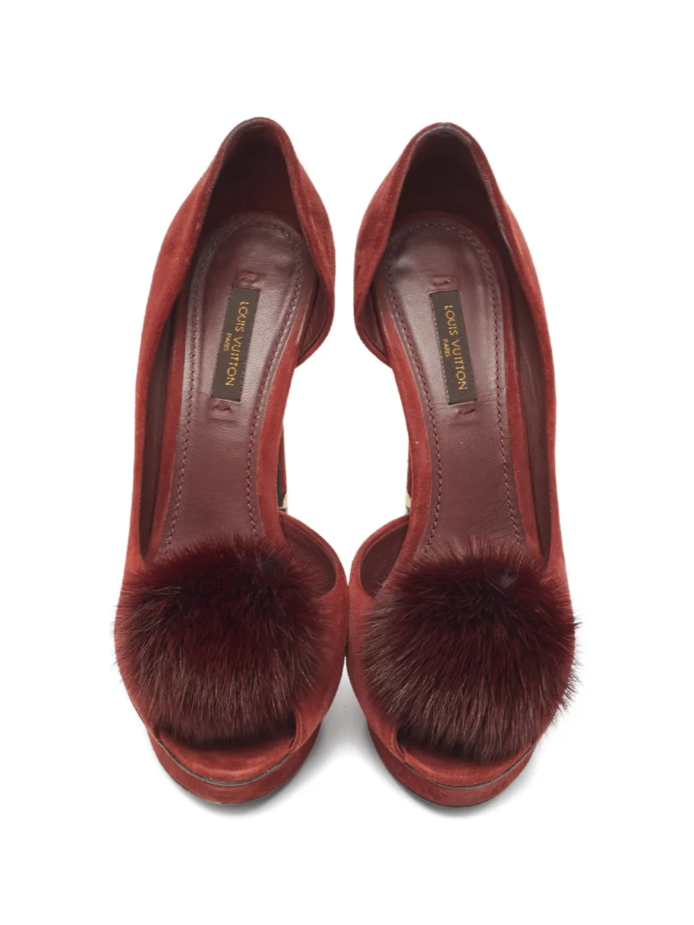 Louis Vuitton Pre-Owned Pumps con pompon 100mm - Rosso