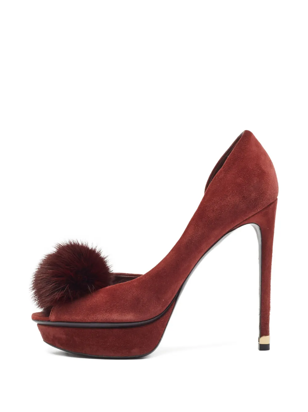 Louis Vuitton Pre-Owned Pumps con pompon 100mm - Rosso