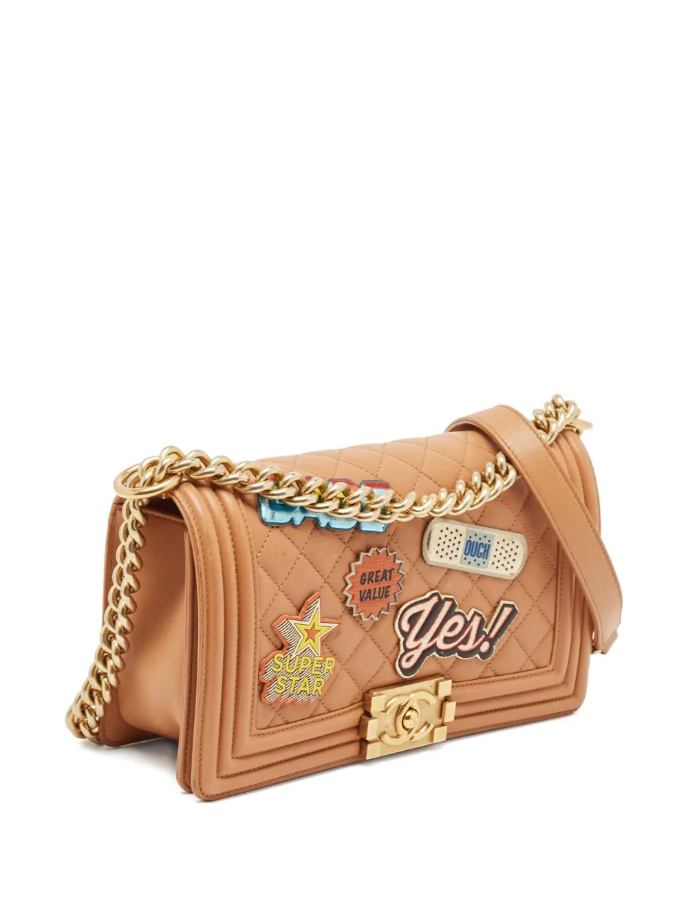 CHANEL Pre-Owned Boy quilted patches shoulder bag | Brown | Image 1