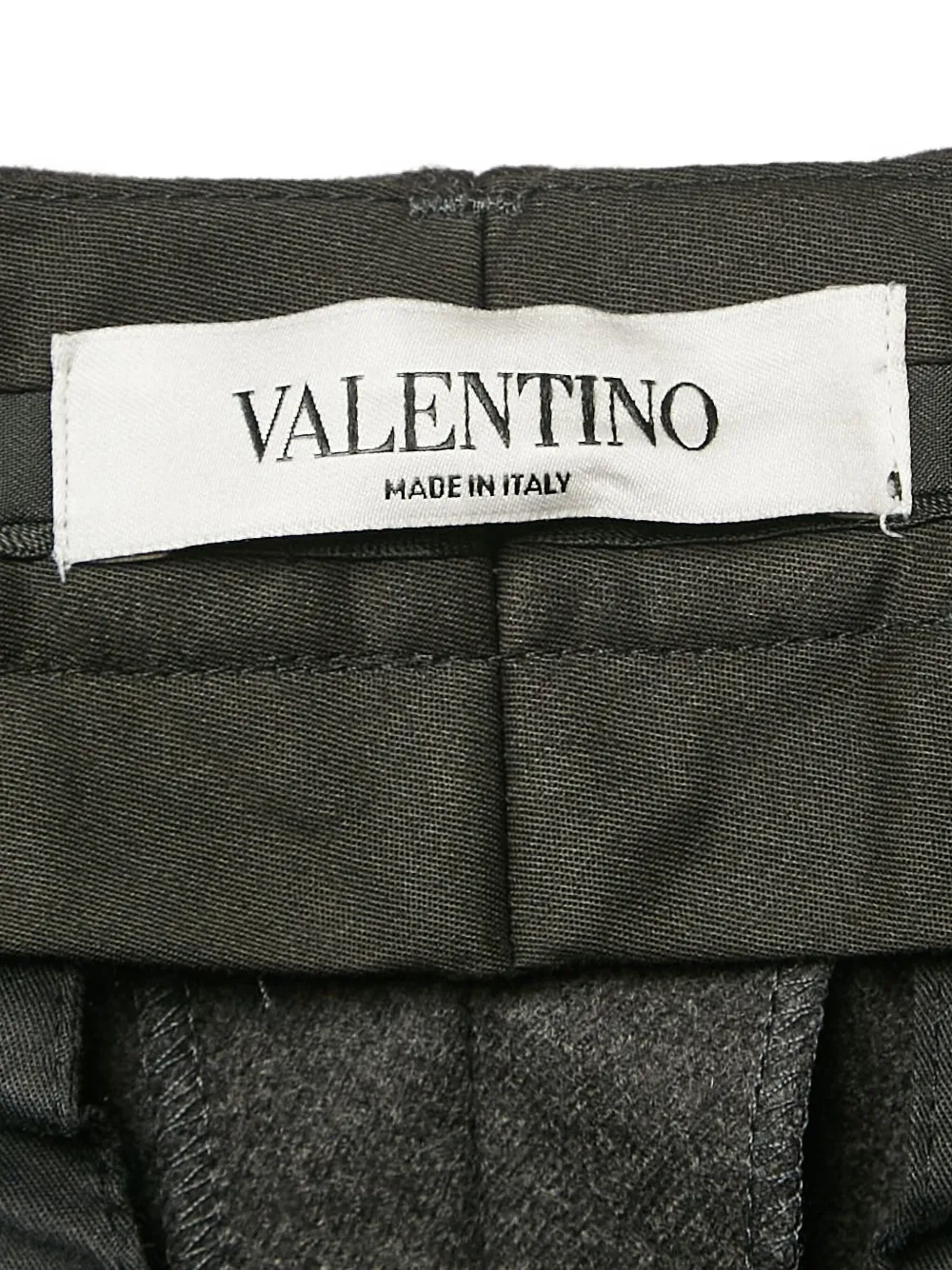 Pre-owned Valentino Straight Trousers In Gray