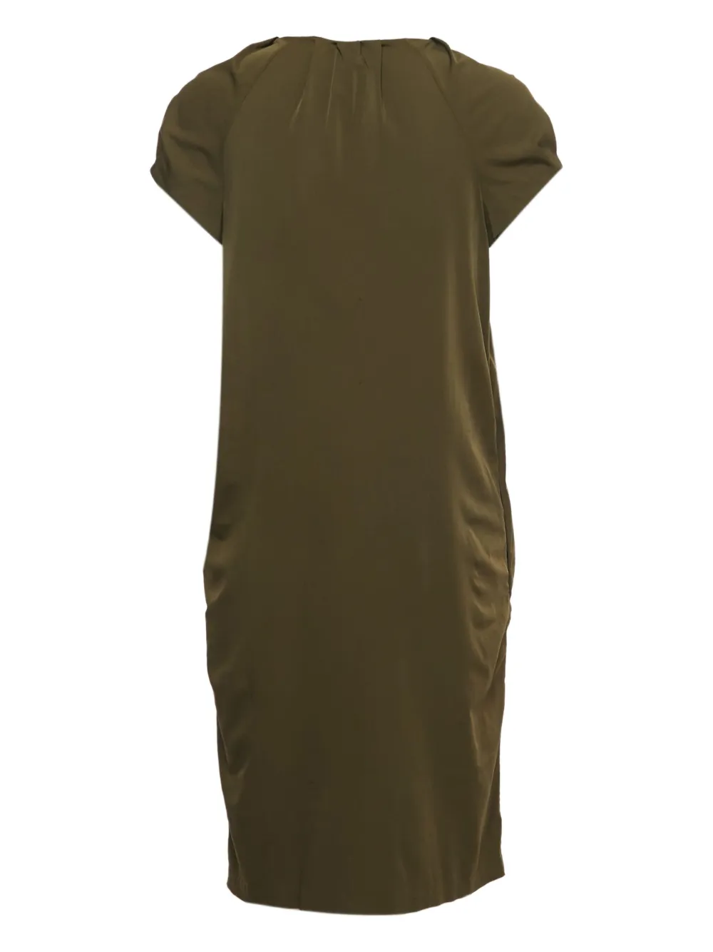 Diane Von Furstenberg Vintage Jurk met geplooid detail en korte mouwen - Groen