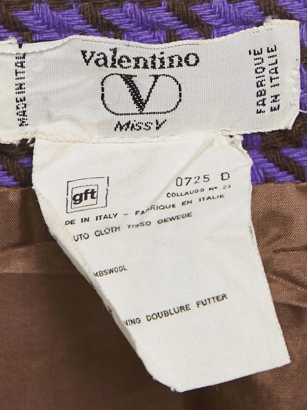 Valentino Pre-Owned Gonna in pied-de-poule - Viola