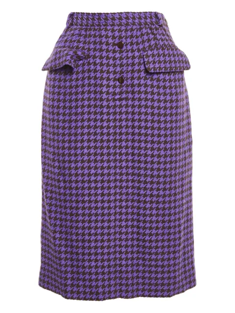 Valentino Pre-Owned houndstooth-pattern skirt