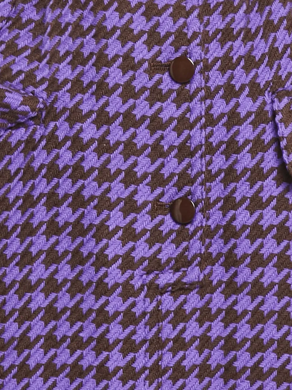 Pre-owned Valentino Houndstooth-pattern Skirt In Purple