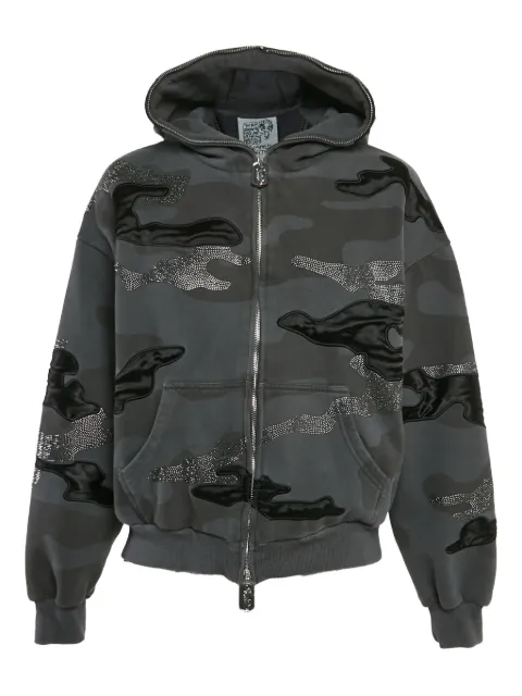 Collective camouflage rhinestone hoodie
