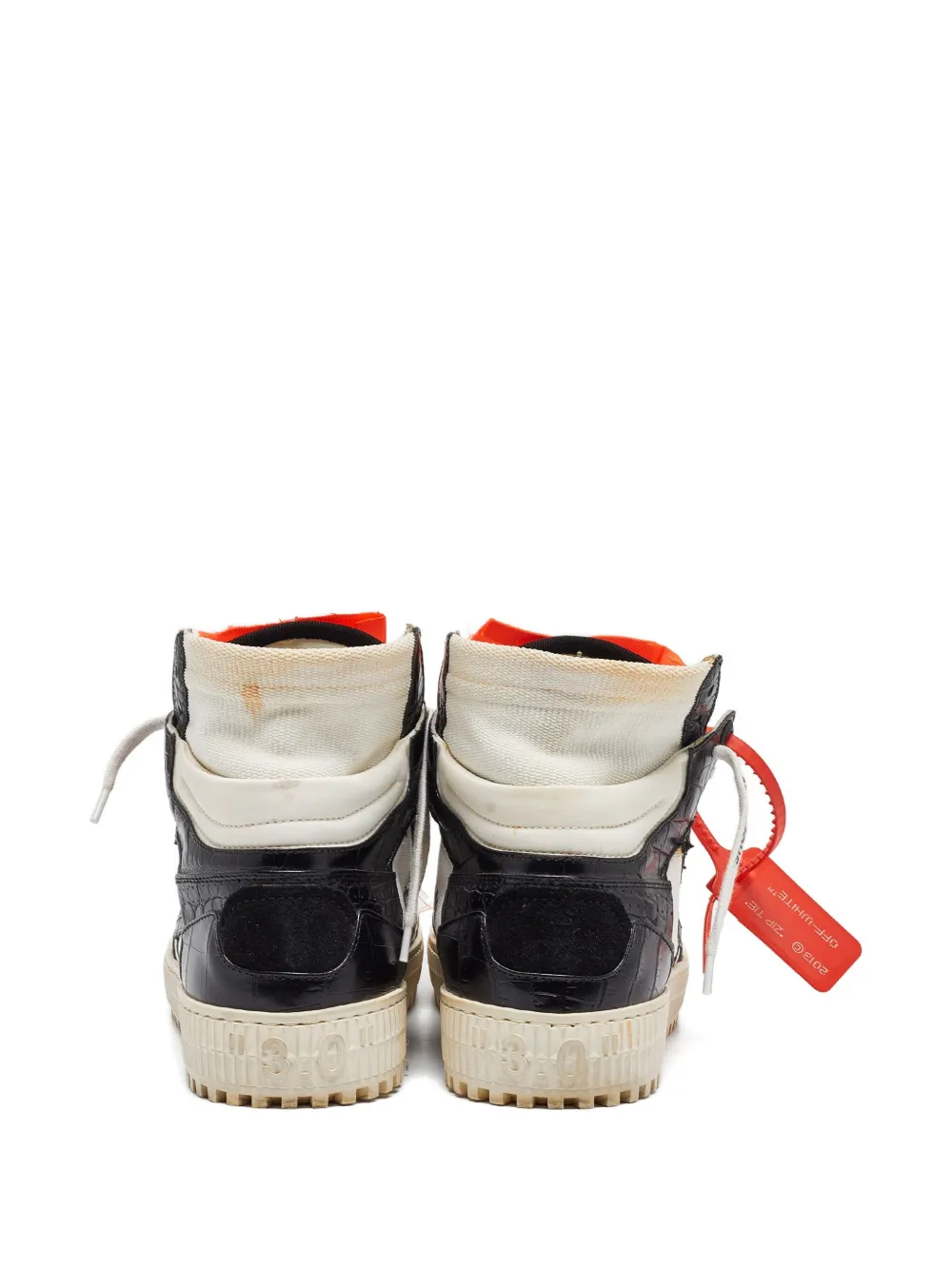 Off-White Pre-Owned 3.0 Off-Court krokodillen leren sneakers - Zwart