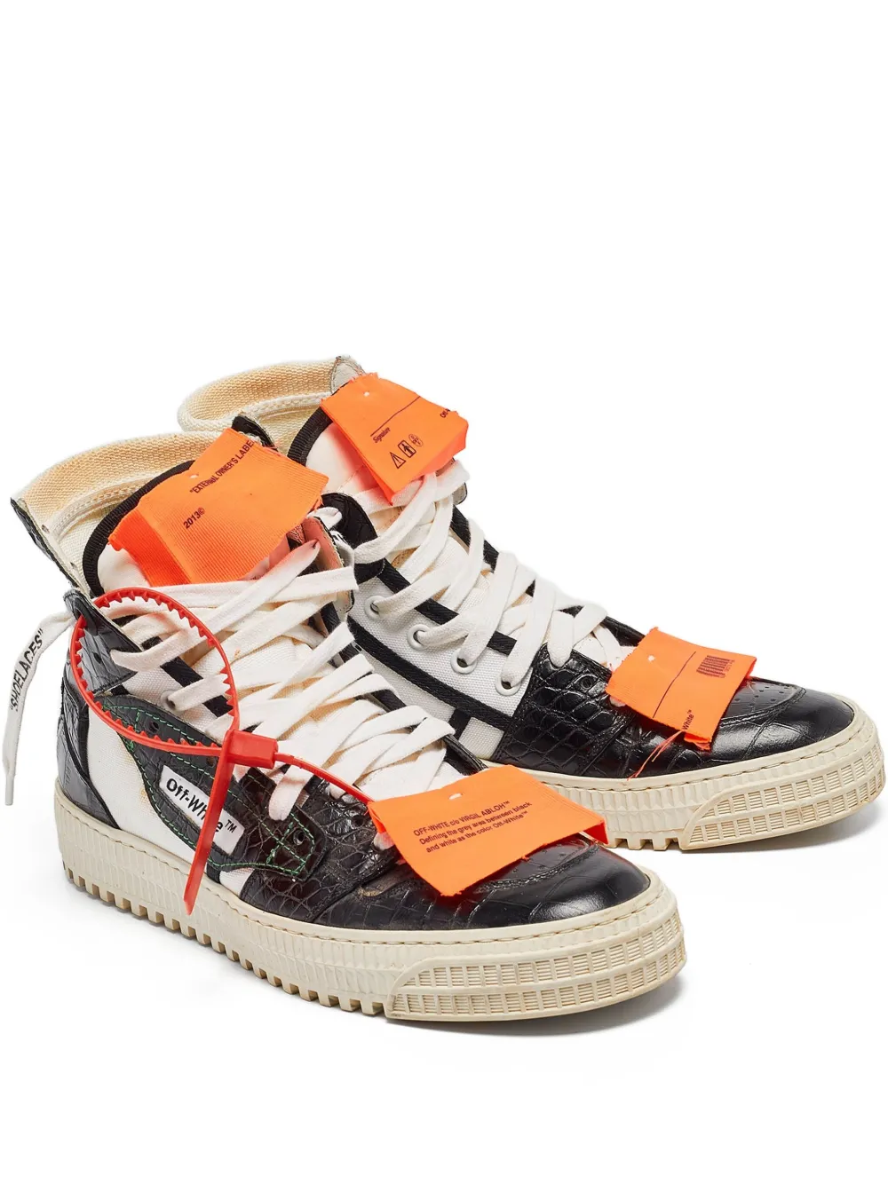 Off-White Pre-Owned 3.0 Off-Court Sneakers mit Kroko-Optik - Schwarz
